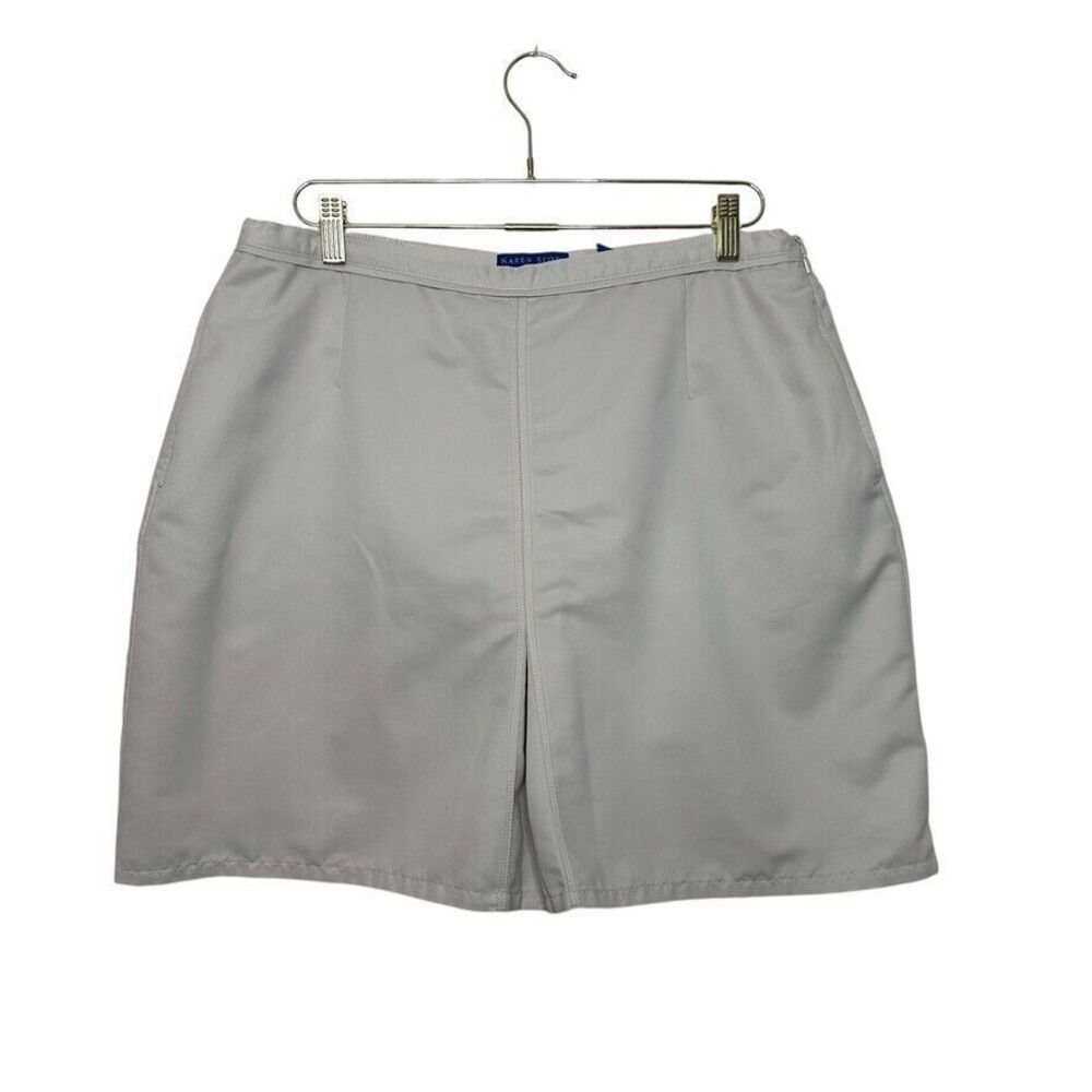 Karen Scott Sport Women's 16 Beige Skort Tennis Pickleball Golf Pockets